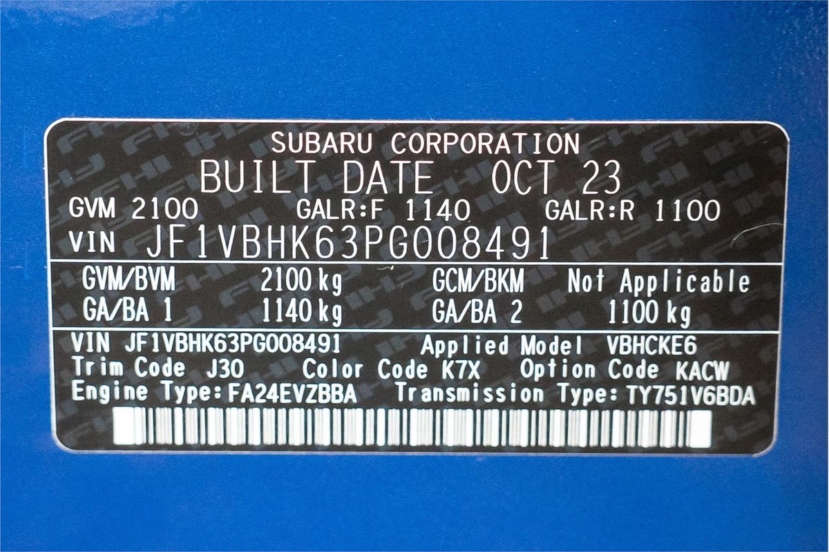 2023 Subaru WRX VB