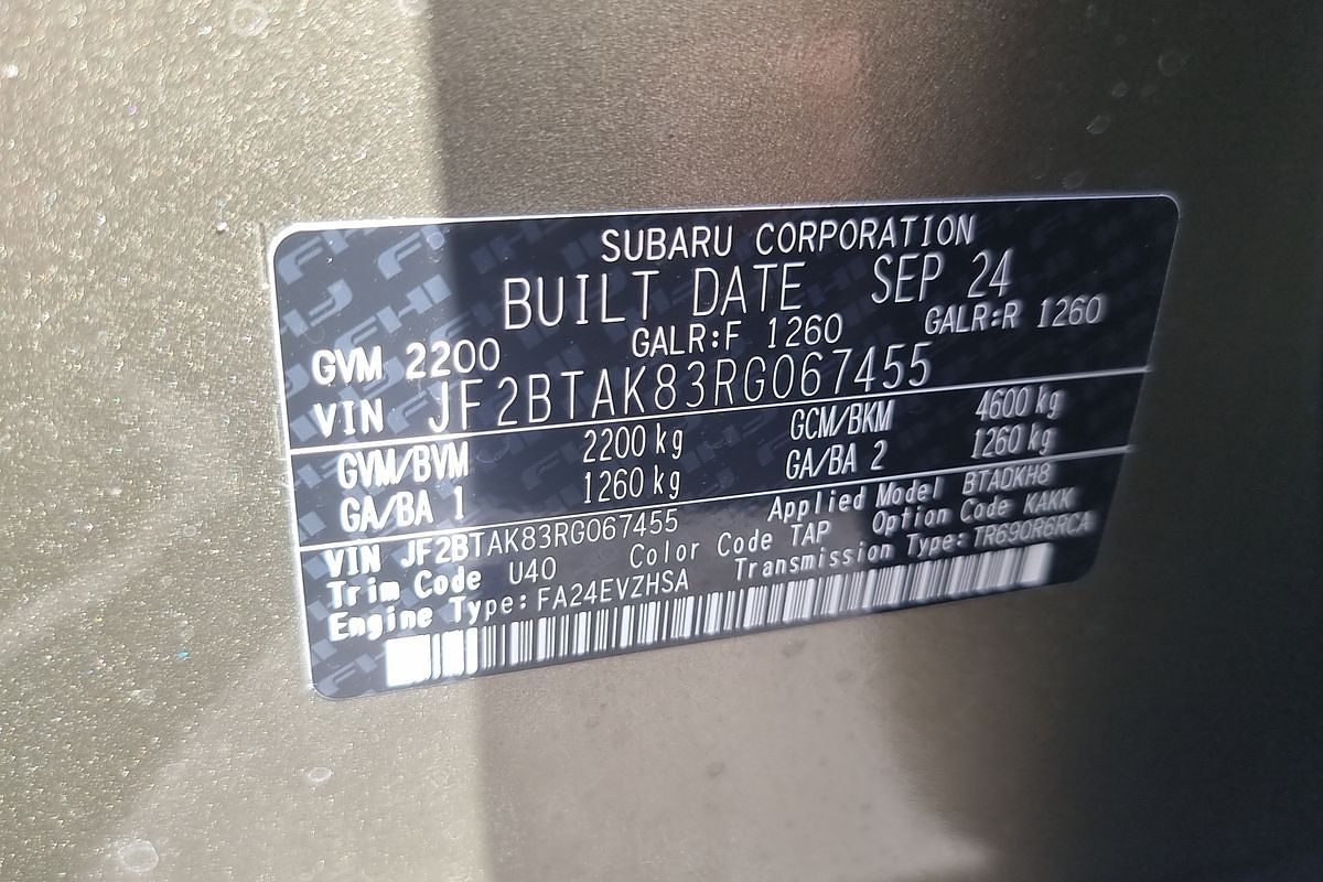 2024 Subaru Outback AWD Sport XT 6GEN
