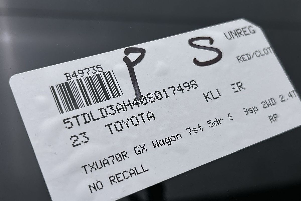 2023 Toyota Kluger GX TXUA70R