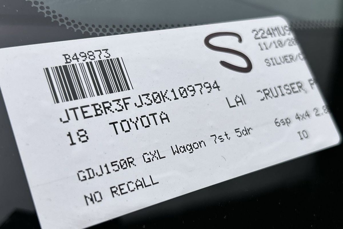 2018 Toyota Landcruiser Prado GXL GDJ150R