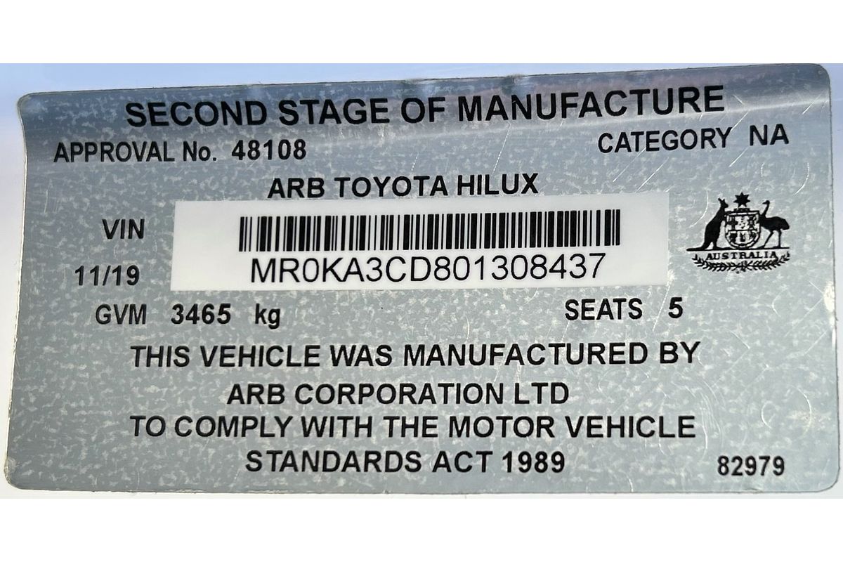 2019 Toyota Hilux SR GUN126R 4X4