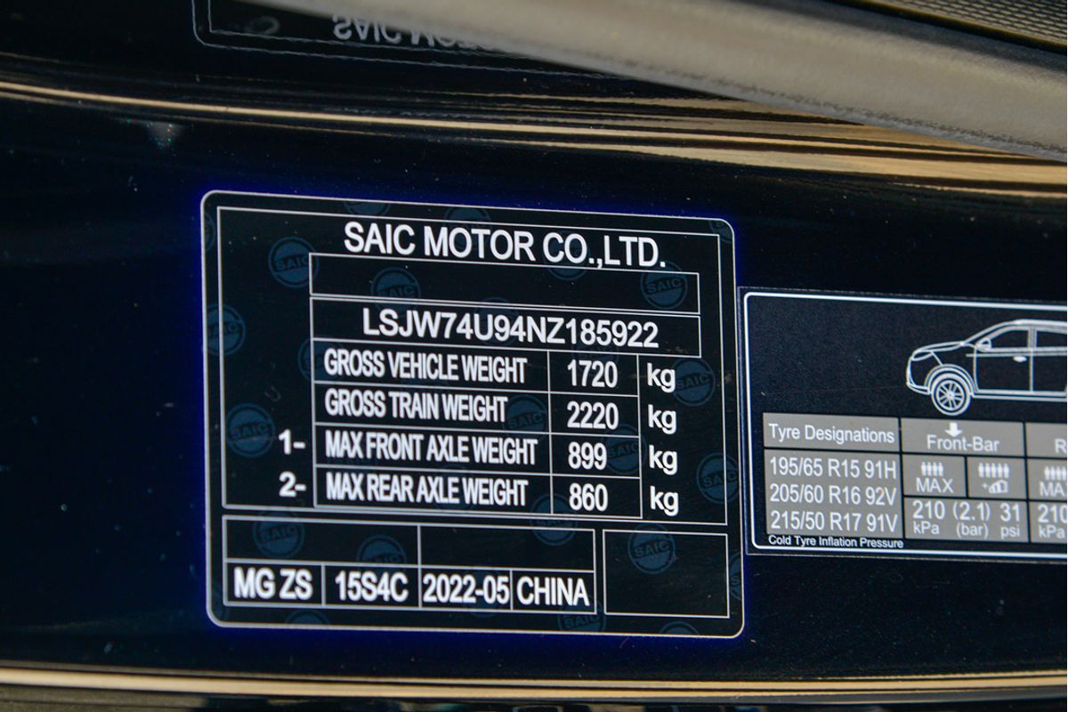 2022 MG ZS Excite AZS1