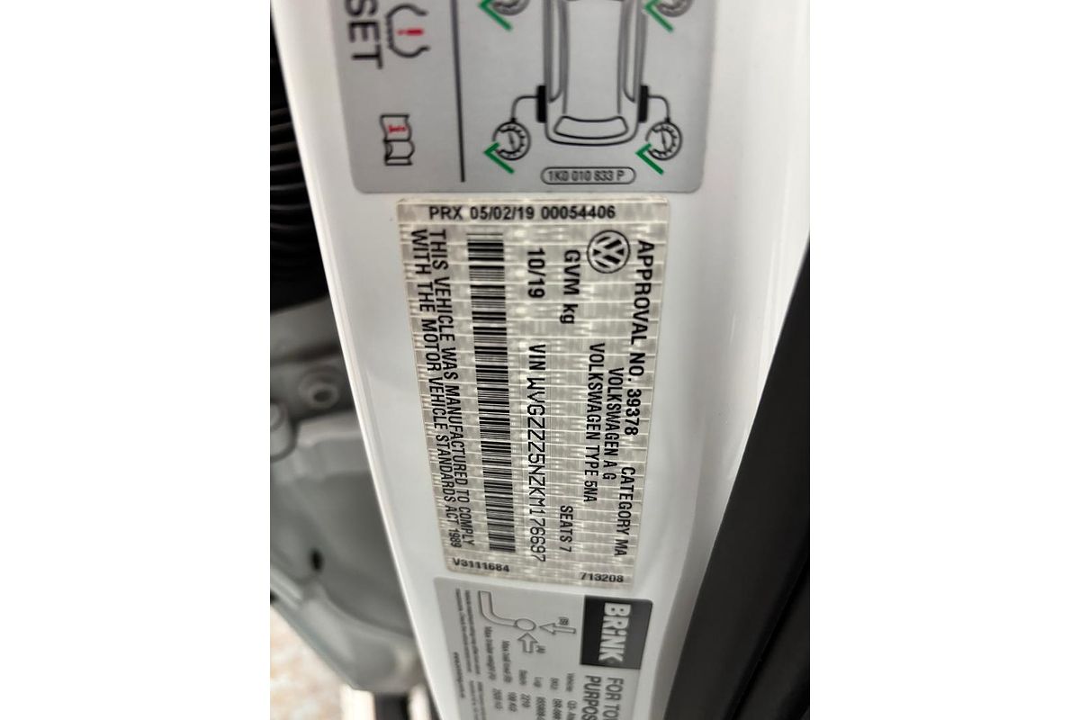 2019 Volkswagen Tiguan 162TSI Highline Allspace 5N