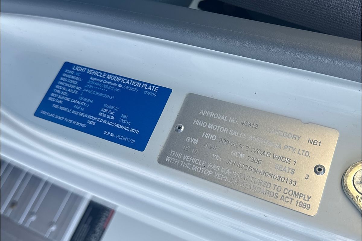 2019 Hino 300 Series 616 4x2
