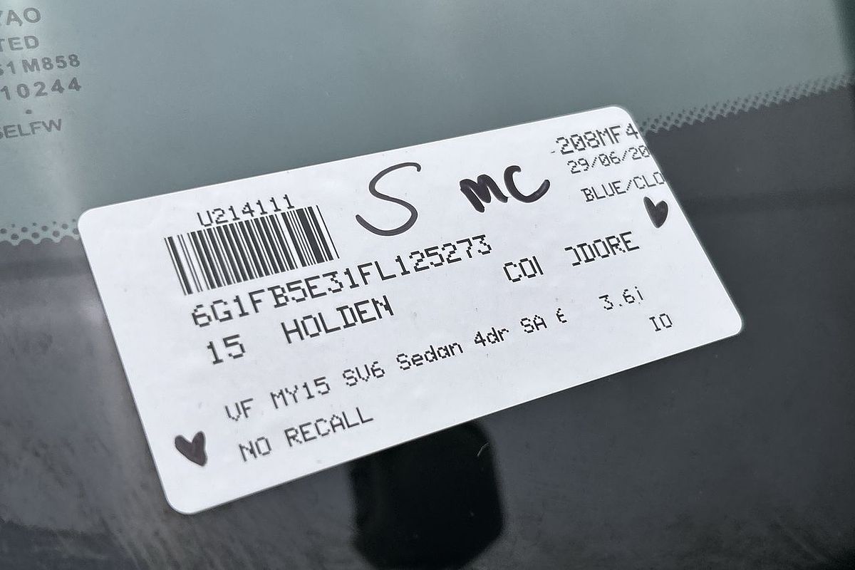 2015 Holden Commodore SV6 VF