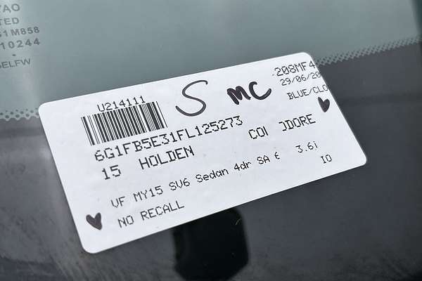 2015 Holden Commodore SV6 VF
