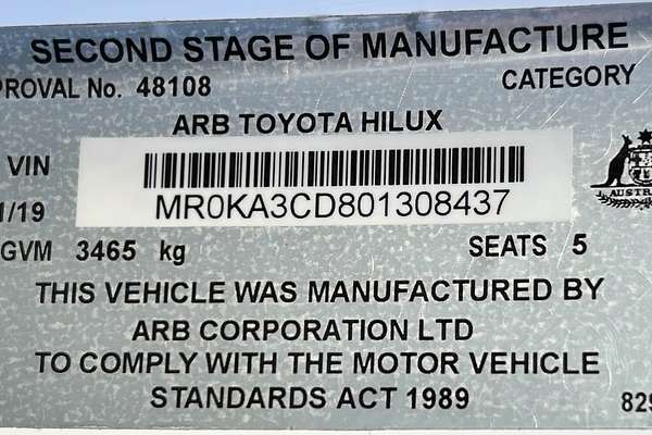 2019 Toyota Hilux SR GUN126R 4X4