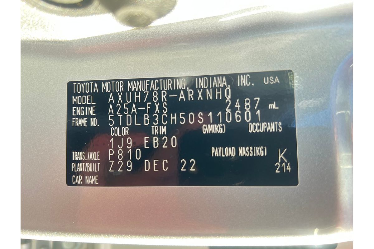 2022 Toyota Kluger MY22