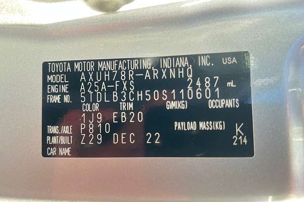 2022 Toyota Kluger MY22