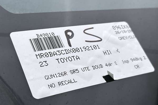 2023 Toyota Hilux SR5 GUN126R 4X4