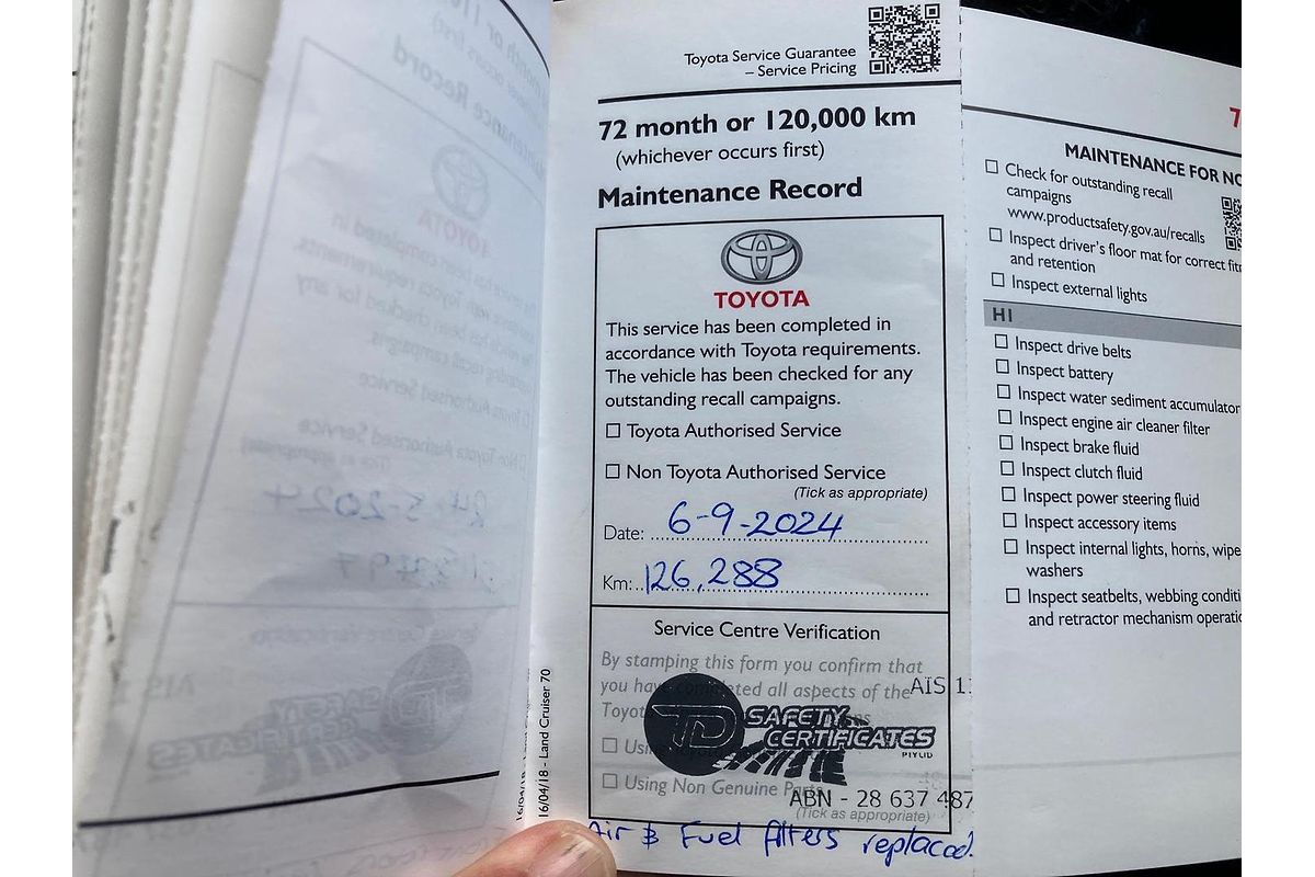 2018 Toyota Landcruiser Workmate VDJ79R 4X4