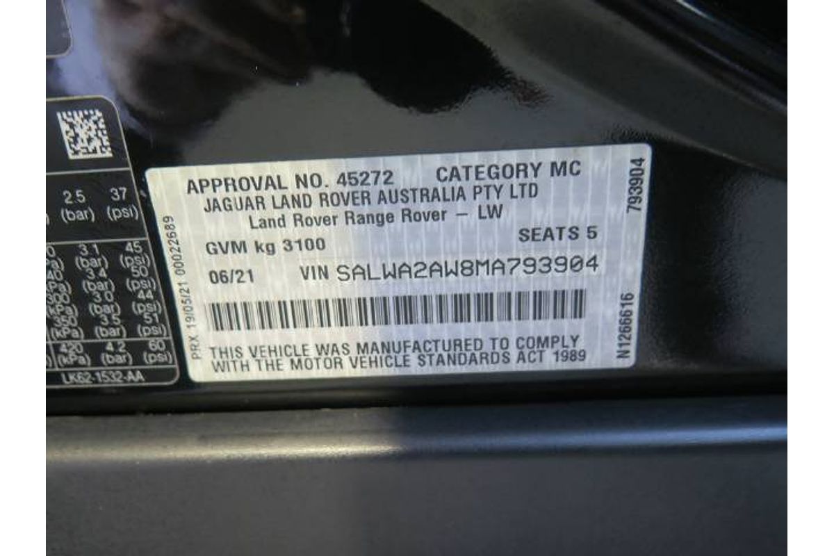2021 Land Rover RANGE ROVER SPORT D/6 183K SE MY21.5