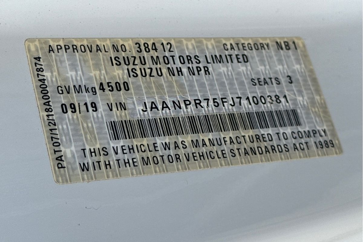 2019 Isuzu N SERIES NPR 45/55-155 NH