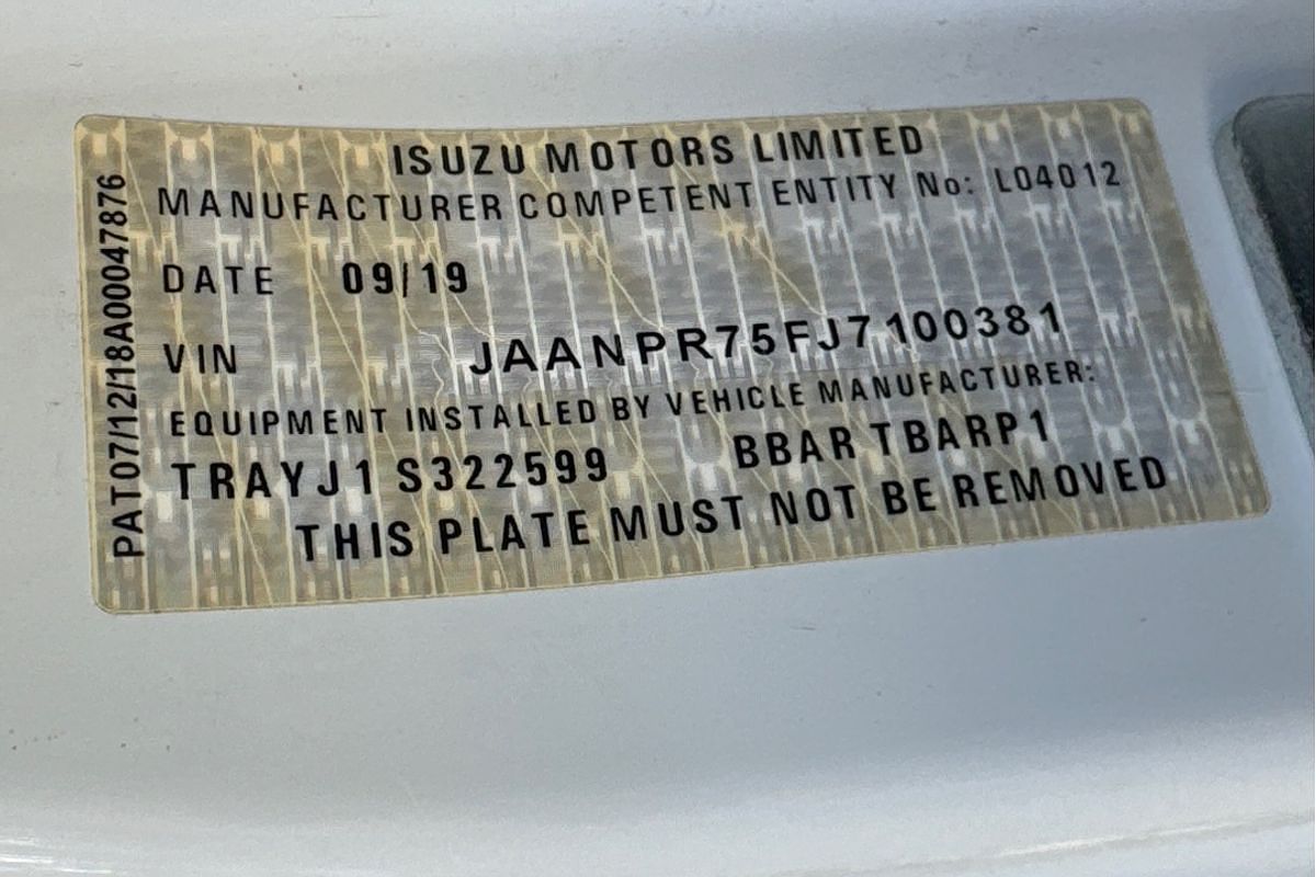 2019 Isuzu N SERIES NPR 45/55-155 NH