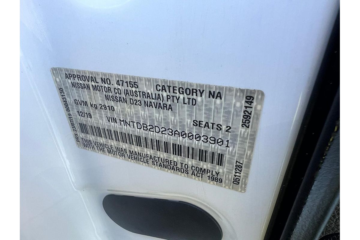 2019 Nissan Navara RX D23 Series 4 Rear Wheel Drive