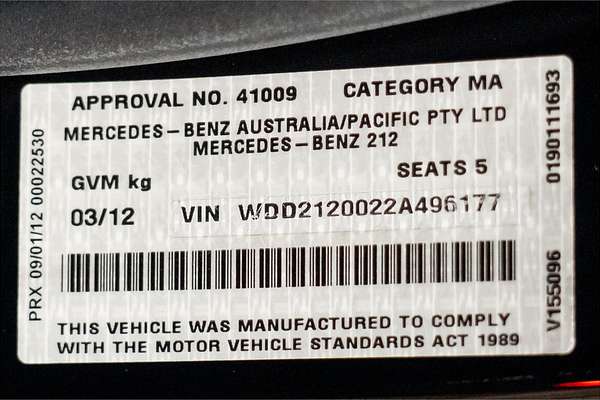 2011 Mercedes-Benz E-Class E220 CDI BlueEFFICIENCY Elegance W212