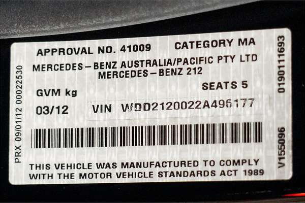 2011 Mercedes-Benz E-Class E220 CDI BlueEFFICIENCY Elegance W212