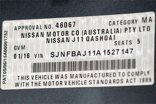 2016 Nissan QASHQAI ST J11