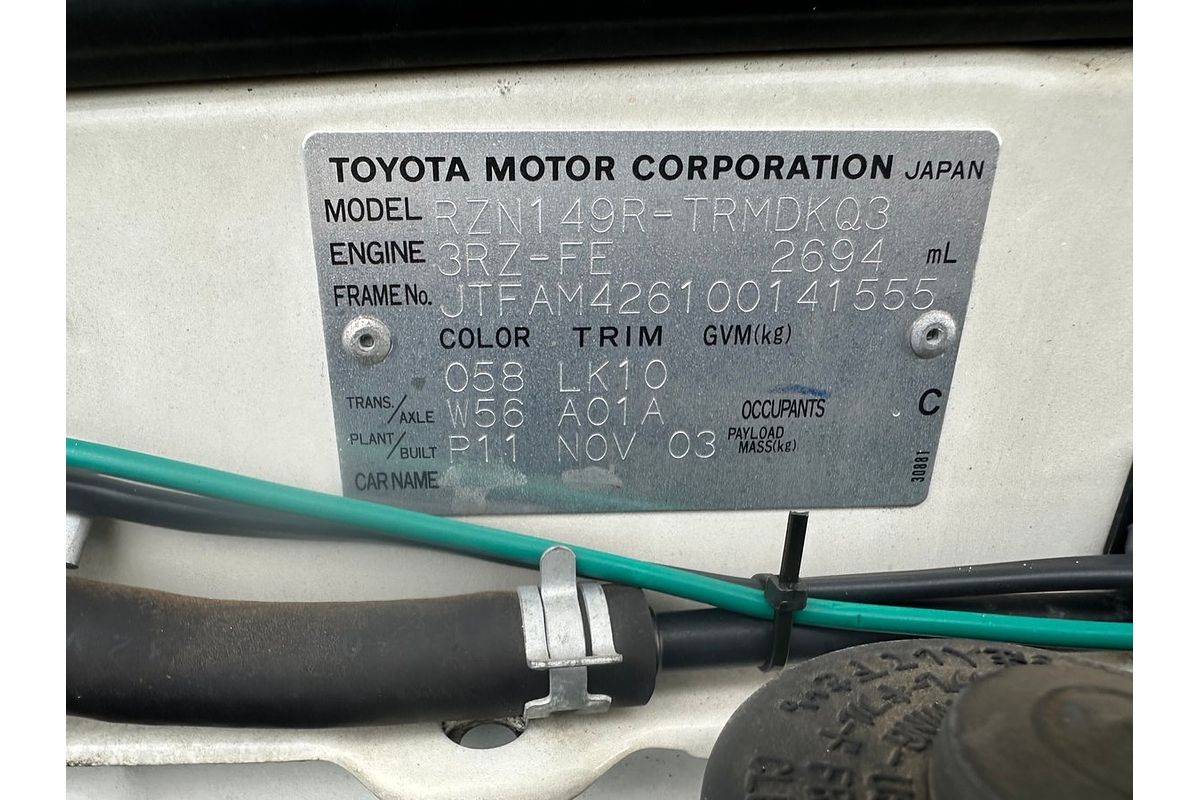 2003 Toyota Hilux RZN149R
