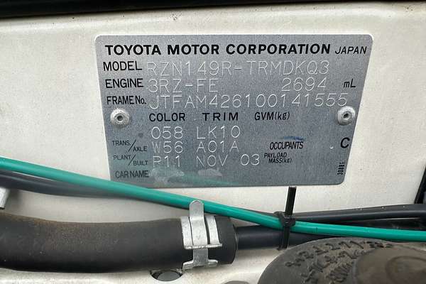 2003 Toyota Hilux RZN149R