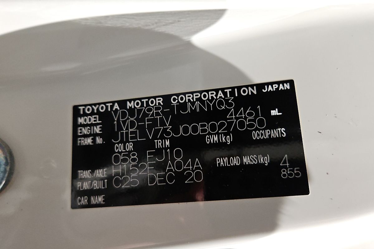 2020 Toyota Landcruiser GXL VDJ79R 4X4