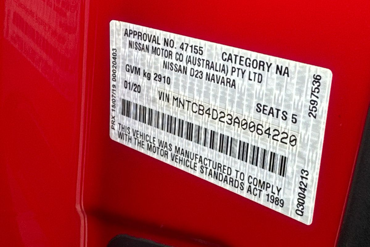 2019 Nissan Navara RX D23 Series 4 4X4