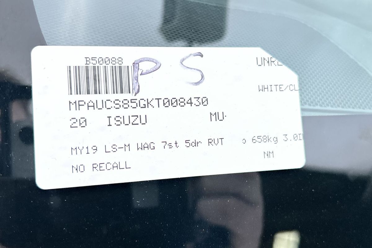 2020 Isuzu MU-X LS-M