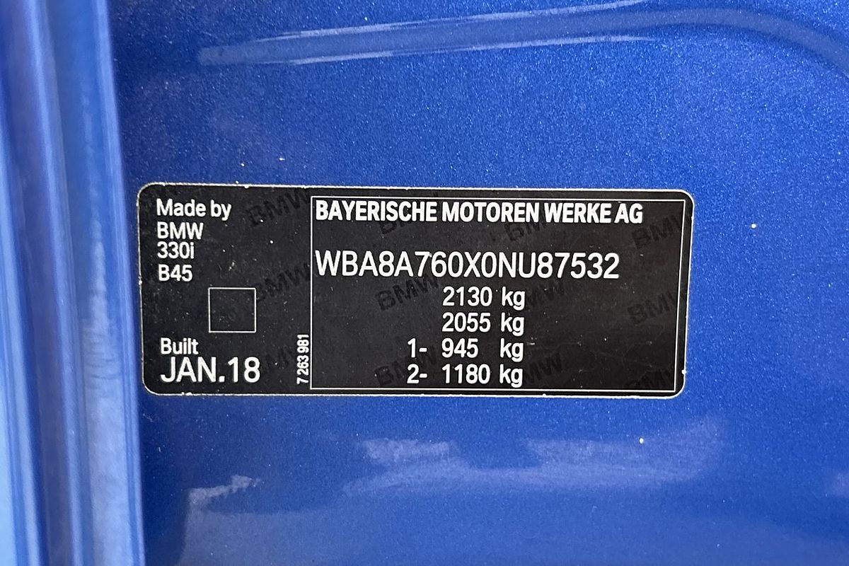 2018 BMW 3 Series 330i M Sport F30 LCI
