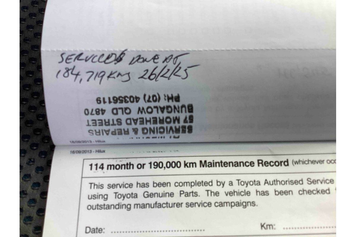 2013 Toyota Hilux SR5 KUN26R 4X4