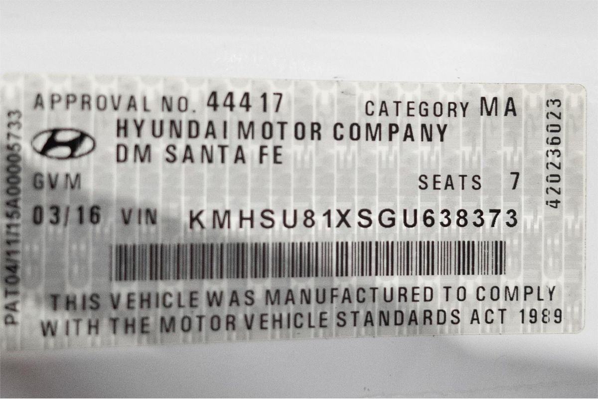 2016 Hyundai Santa Fe Highlander DM3 Series II