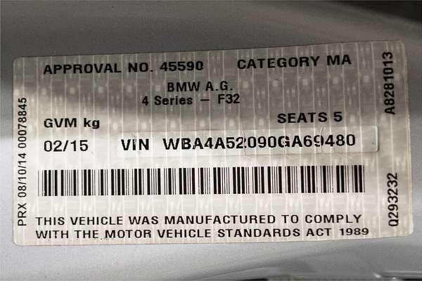 2015 BMW 4 Series 428i M Sport F36
