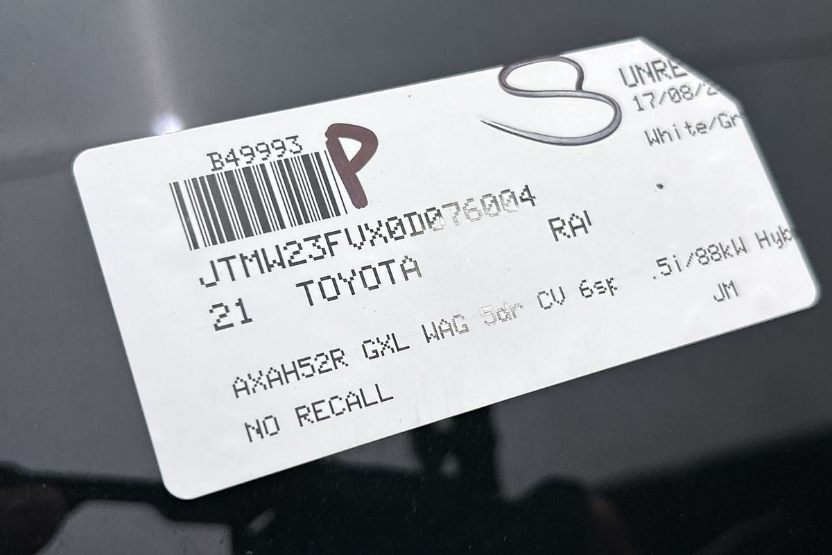 2021 Toyota RAV4 GXL AXAH52R