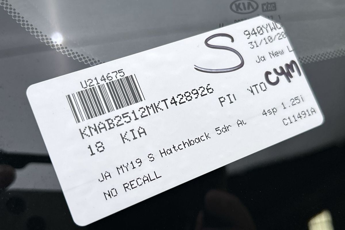 2018 Kia Picanto S JA