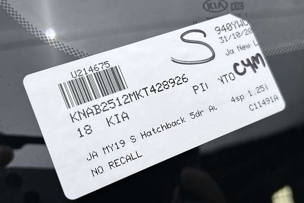 2018 Kia Picanto S JA