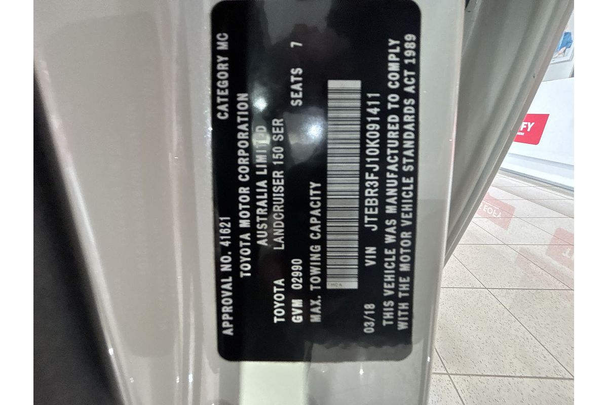2018 Toyota Landcruiser Prado GXL GDJ150R