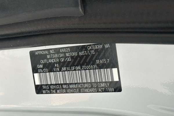 2020 Mitsubishi Outlander ZL MY21