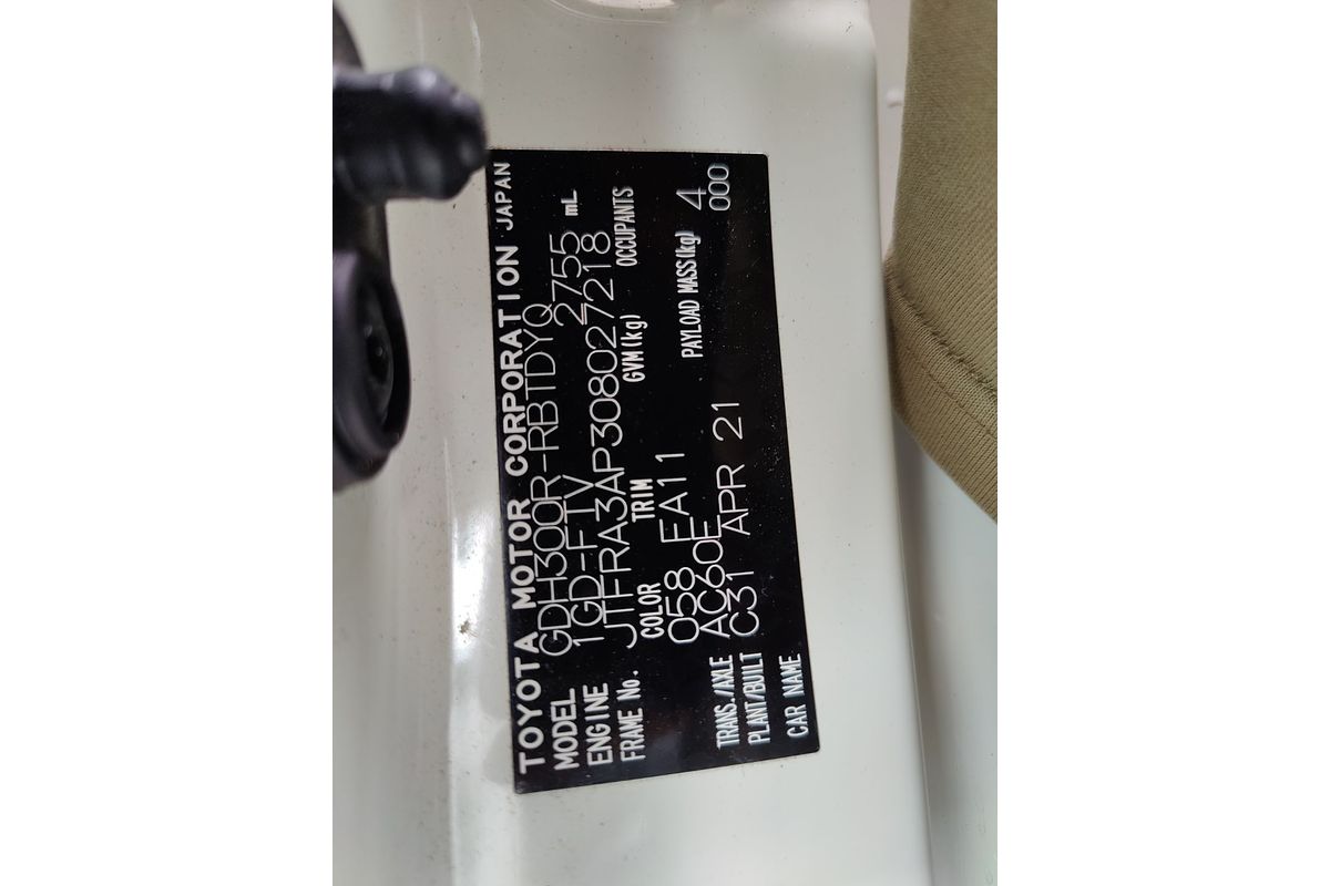 2021 Toyota Hiace GDH300R LWB
