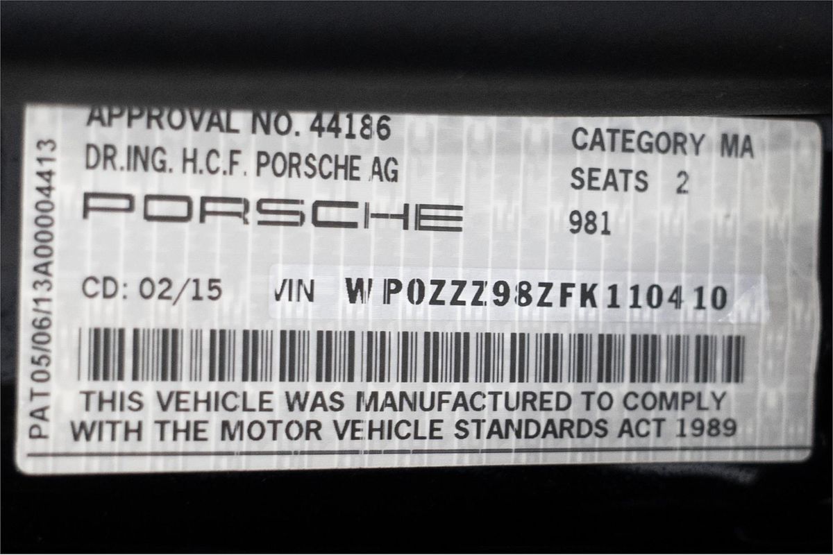 2014 Porsche Boxster 981