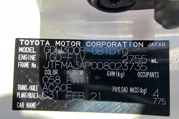 2021 Toyota Hiace