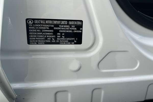 2025 GWM Ute Cannon Premium CC NPW 4X4