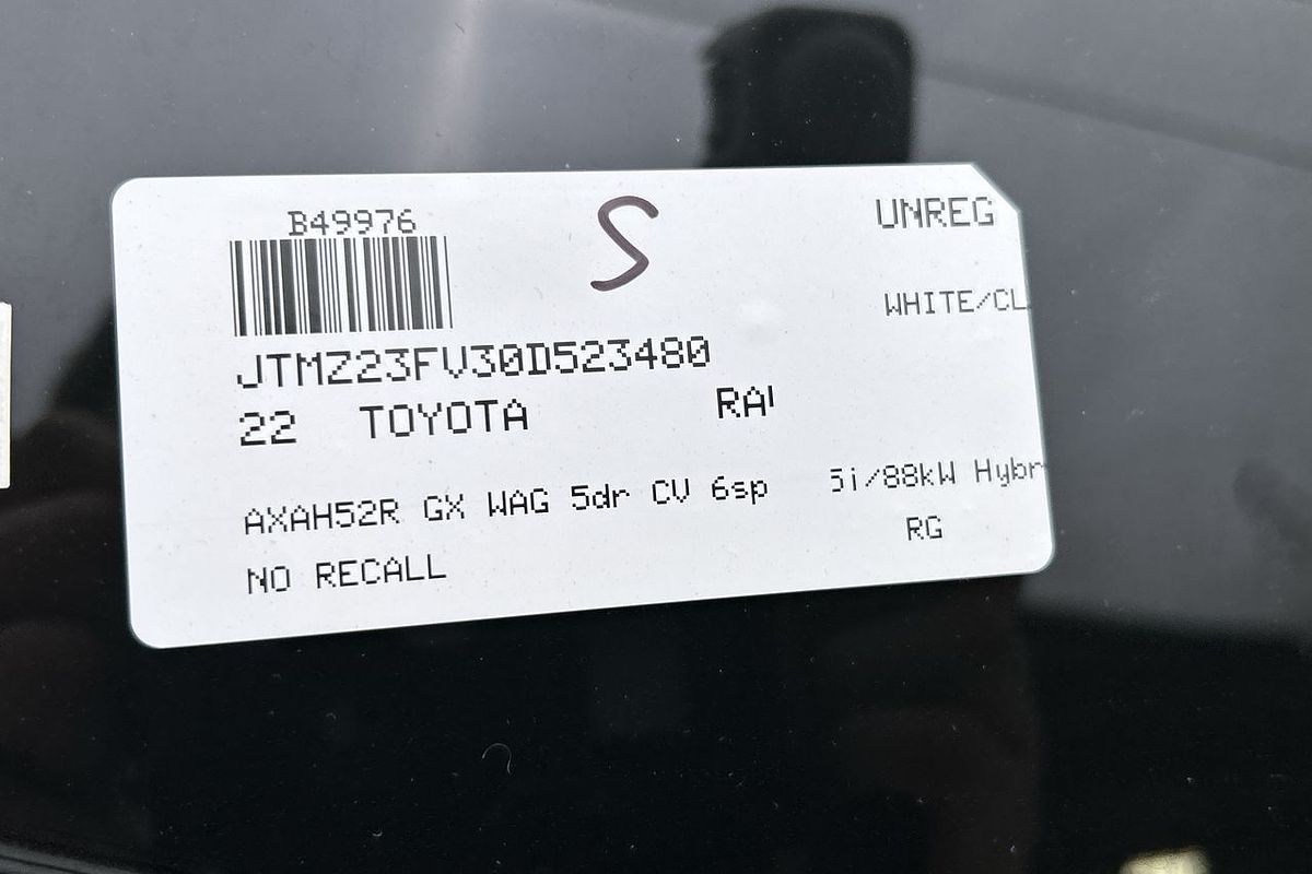 2022 Toyota RAV4 GX AXAH52R