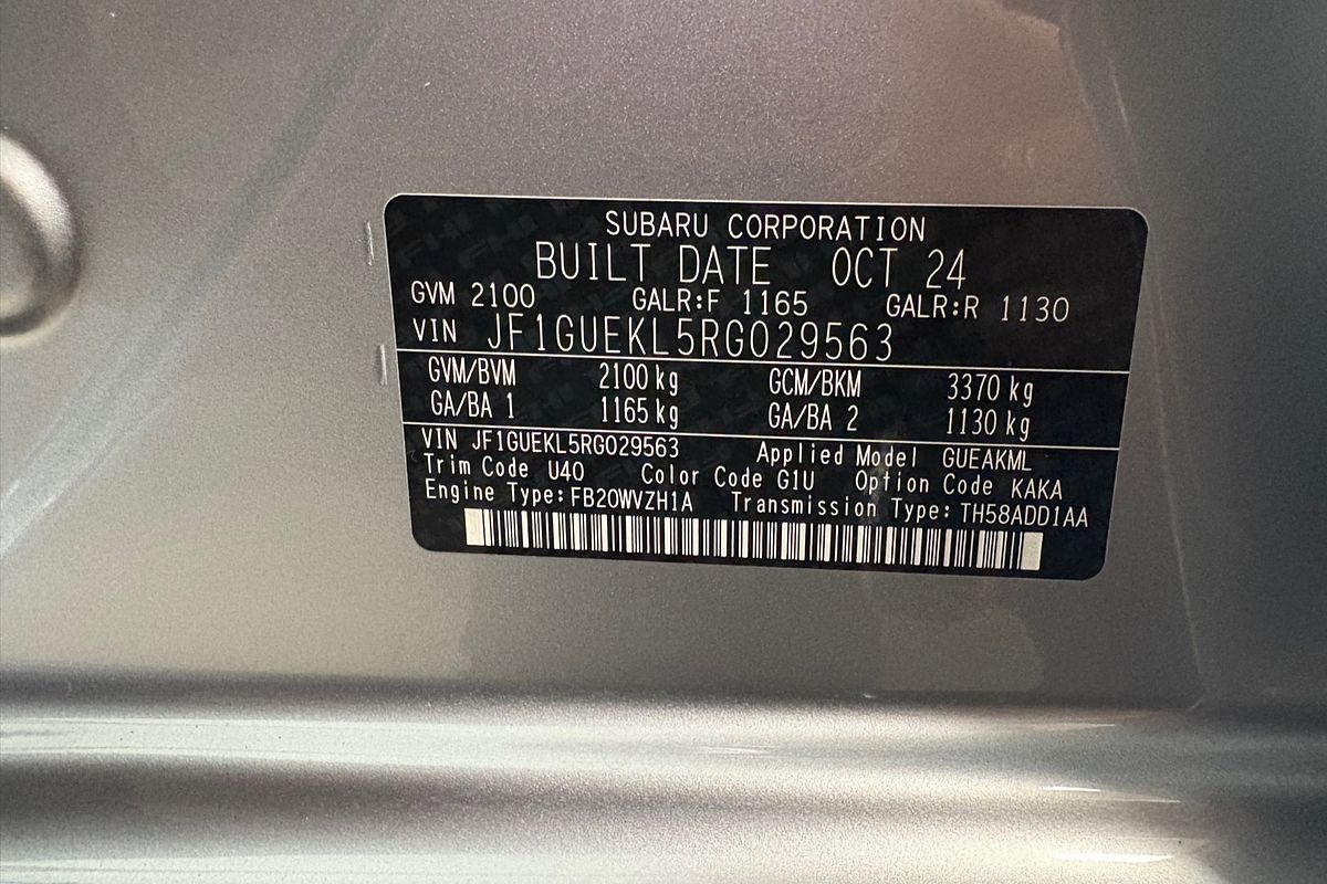 2024 Subaru Crosstrek Hybrid L G6X