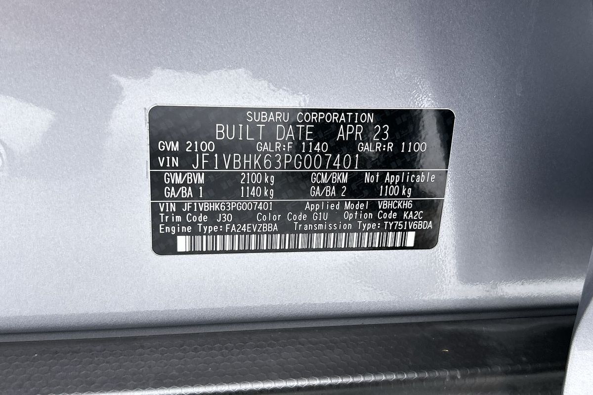 2023 Subaru WRX RS VB