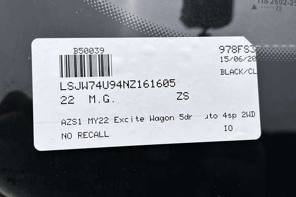 2022 MG ZS Excite AZS1