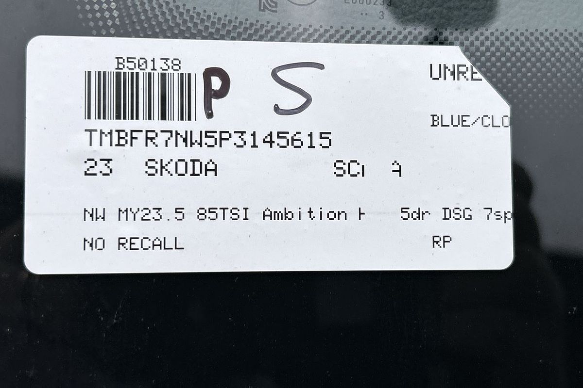 2023 SKODA Scala 85TSI Ambition NW