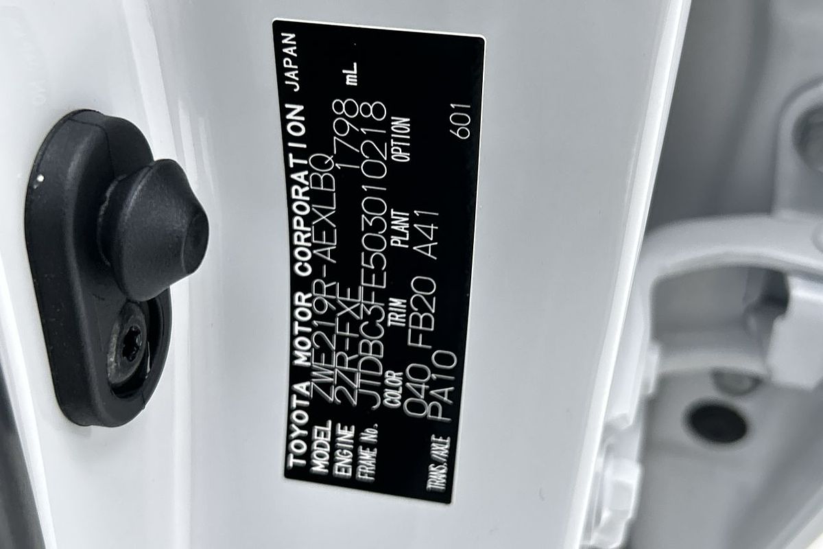 2022 Toyota Corolla Ascent Sport Hybrid ZWE219R