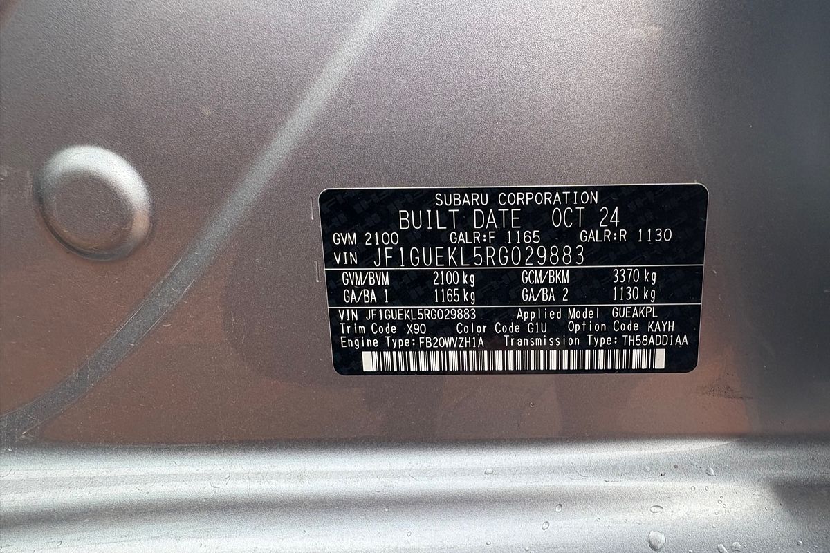 2024 Subaru Crosstrek Hybrid S G6X