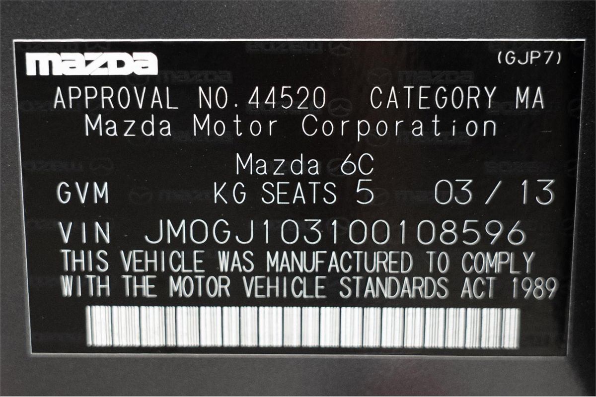2013 Mazda 6 Atenza GJ