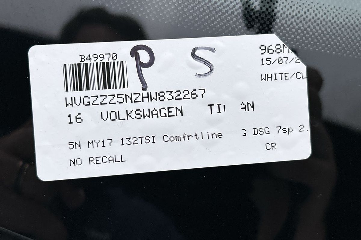 2016 Volkswagen Tiguan 132TSI Comfortline 5N