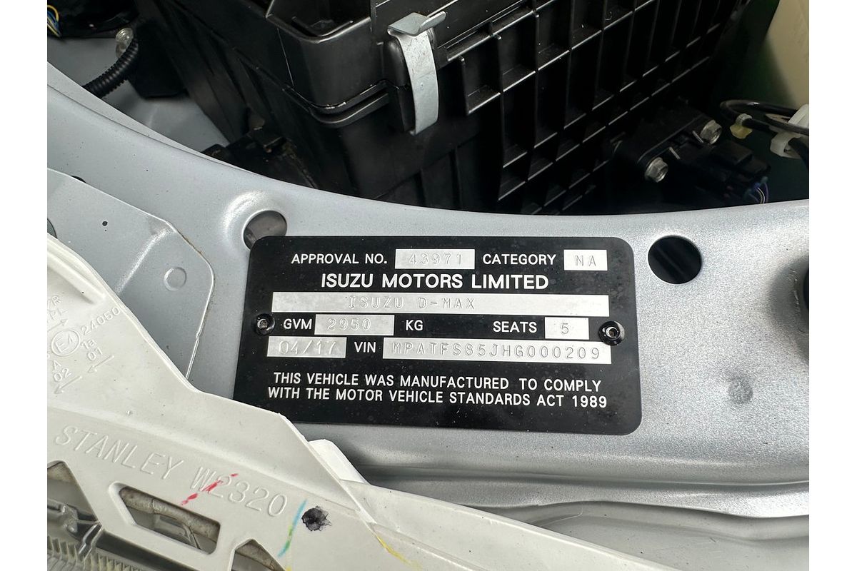 2017 Isuzu D-MAX TF MY17